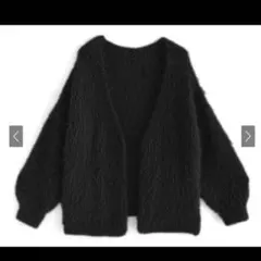 フェザーニットカーディガン[kz416] ブラック