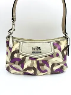 COACH アクセサリーポーチ　オプアート柄