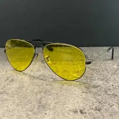 ヴィンテージ レイバン カリクロームレンズ サングラス AVIATOR ブラック