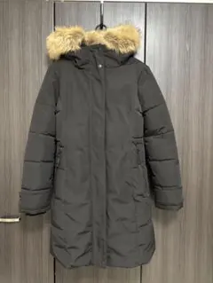 ZARA黒 フェイクファー付きコート