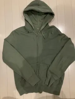 old UNIQLO オリーブグリーン フルジップパーカー L y2k