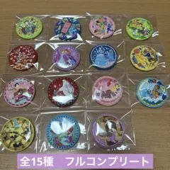 ディズニー　刺繍缶バッジ2　全15種　フルコンプ