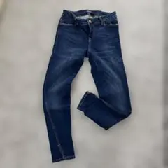 ダメージ加工 ダークブルーデニム スリムフィット - メルカリ