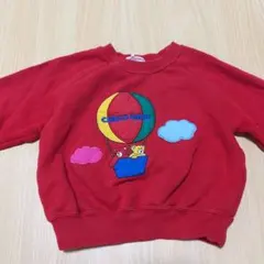 ちえこさく　トレーナー　赤色　秋服　80