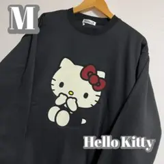 キティ 裏起毛トレーナー ブラック レディース M サンリオ