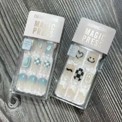 【Cute系2種】ダッシングディバ　マジックプレス　ネイルチップ 2個