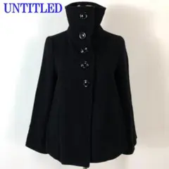 アンタイトル 長袖ピーコート ブルゾン ブラック 黒 ウール 2 C4833