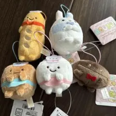 すみっコぐらし あつまるんです いろんななかまゴムひも付きマスコット5点③