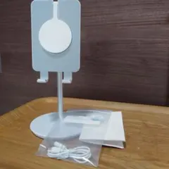 照明付きホワイトスマホスタンド