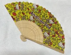 ラウンドワン×ハローキティ サンリオ 扇子 果物 黄色