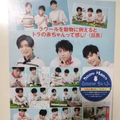 Snow ManのSnowらいふ宮舘涼太さん 目黒蓮さん ラウールさん 切り抜き