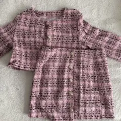 ツイード セットアップ ピンク ジャケット スカート