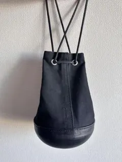 Butler Verner Sails モールドレザー 巾着バッグ ブラック