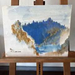 孤高の画家串田都美雄 風景画 絵画 インテリア アート 自作品　二点 孤高の画家串田都美雄 風景画 絵画 インテリア アート 自作品 二点