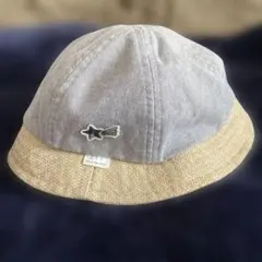 星の刺繍付きバケットハット グレーとベージュ　a.v.v