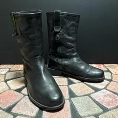 カンペール　本革　ミドルブーツ　サイドジップ レザーブーツ　22.5cm 黒