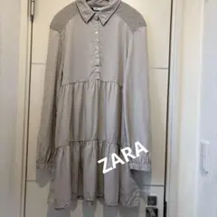 ZARA ティアードシャツワンピース