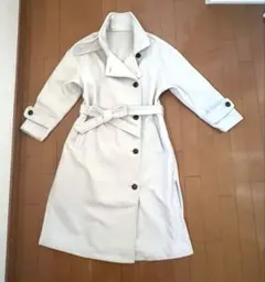 GRL 襟2way リボンベルト付きロングコート アイボリー フリーサイズ