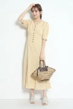 リランドチュール　カラーフラワーレディワンピース