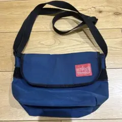 ネイビー キャンバス ショルダーバッグ