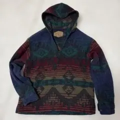 m_t1様専用ウールリッチ メキシカンパーカーL 幾何学模様　毛