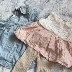 送料無料プティマイン　babygap ワンピース　レース　ガーリー　70 女の子