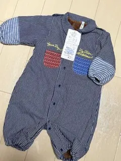 デニム ヒッコリー 兼用 冬カバーオール 50～70cm / No.135