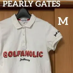 訳あり特価　パーリーゲイツ　ゴルフ　ポロシャツ　レディース　白