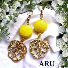 No.12★大人可愛い☆イエロー☆ゴールド☆ゆらゆら☆ピアス☆イヤリング