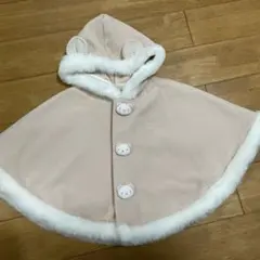 フリース ポンチョ　ベージュ