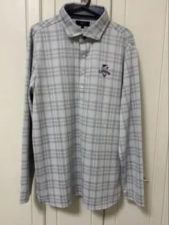 Callaway チェック柄 長袖ポロシャツ 3L