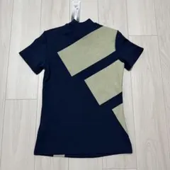 新品タグ付き アディダス モックネック 半袖シャツ ネイビー 紺色 Mサイズ