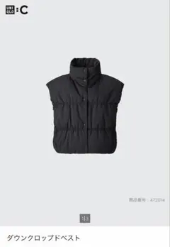 ダウンクロップドベスト