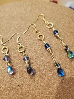 【送料込み】【おまとめ購入】チェコビーズ　ピアス　シンプル