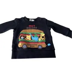 ホットビスケッツ トレーナー80男の子 女の子 ミキハウス くまぞうきりん長袖
