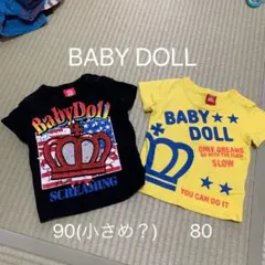 80と90 BABYDOLL  Tシャツ　2着セット♪