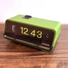 【メンテ済み・元箱付き】CITIZENパタパタ時計 ハイリーフ・カーチス 黄色 CITIZEN デジタル電気時計『ハイリーフ・カーチス』外箱付 昭和40年代