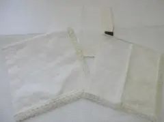 O-49-35/CELINE セリーヌ ハンカチ ３枚セット 白レース