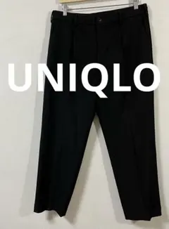 ユニクロ　UNIQLO メンズ　タックワイドパンツ　Lサイズ　ブラック　美品