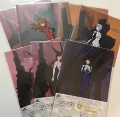 エヴァンゲリオン 一番くじ クリアファイル ステッカー セット アスカ　レイ