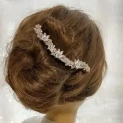 夜会巻き コーム しっかり留まる!!上品スモーキーフラワー ウエーブ 32本櫛