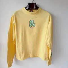 90s USA製 亀キャラ 長袖 y2k ロンT 短丈 グラフィックTシャツのサムネイル