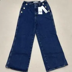 ZARA WIDE LEG CROPPED デニムパンツ 36