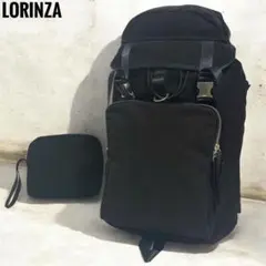 LORINZA ロリンザ リュック ポーチ　　オールレザースエード 黒のサムネイル