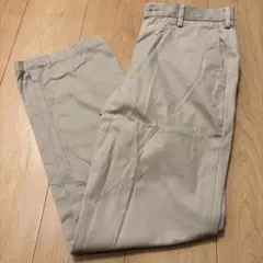 美品【UNIQLO】 スラックス チノパン パンツ ベージュ色 Sサイズ