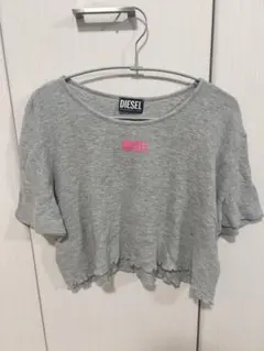 DIESEL ワッフル生地 半袖Tシャツ グレー