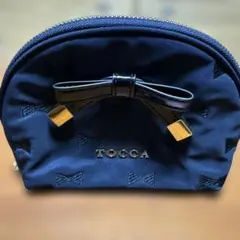 TOCCA ポーチ ネイビー リボン