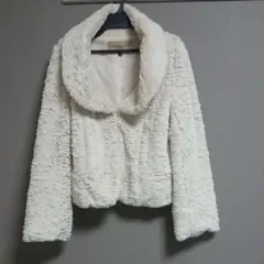 美品 プロポーションボディドレッシング エコファーコート