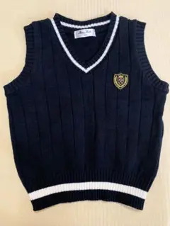 ネイビー Vネックベスト