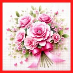 クロスステッチキット 11CT 刺繍キット 刺繍道具 刺繍ピンクの花束 フラワー